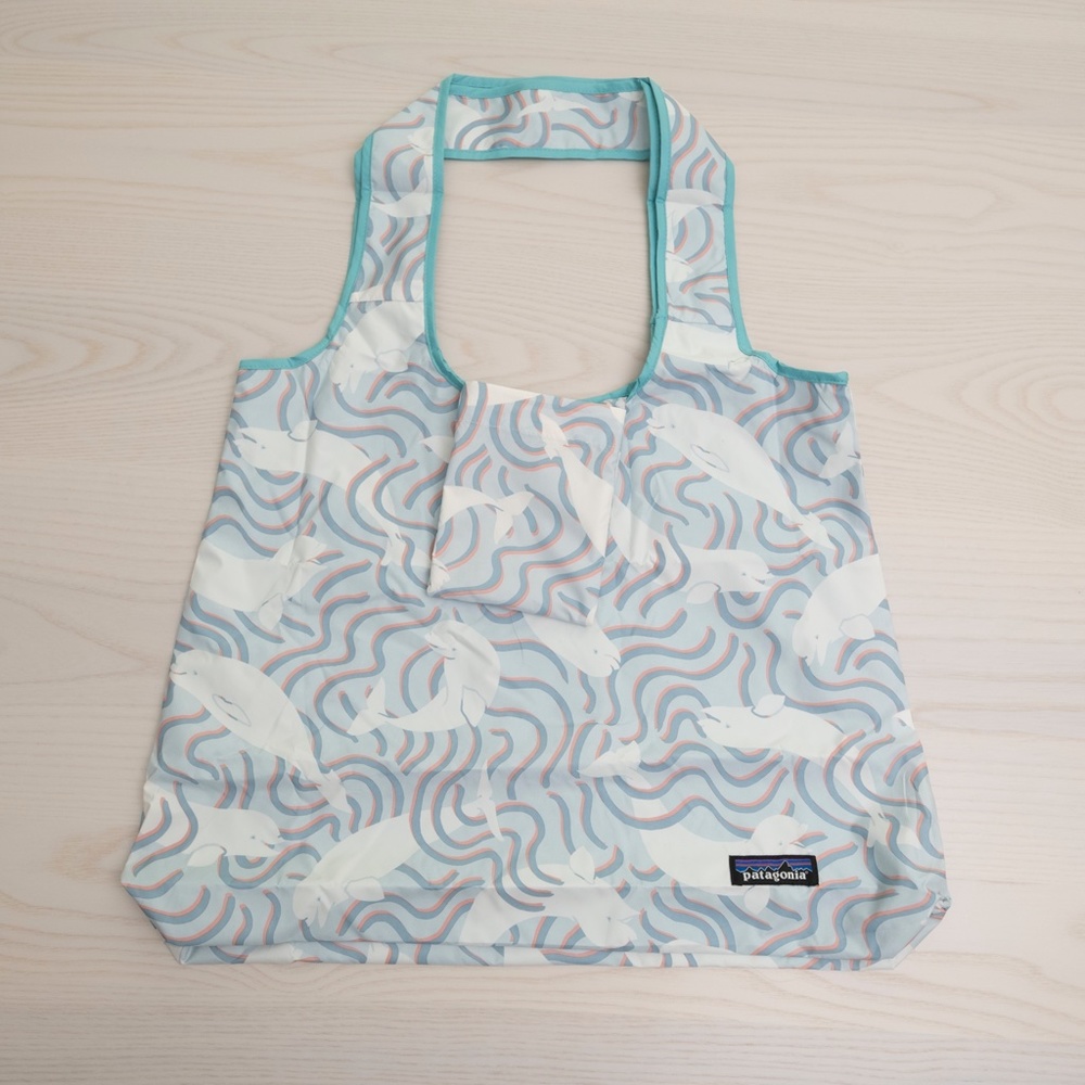New Patagonia Shopper Tote Bag Upcycled Packable Foldable with Tags